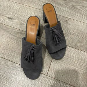 14TH & Union Grey Mules with Tassels